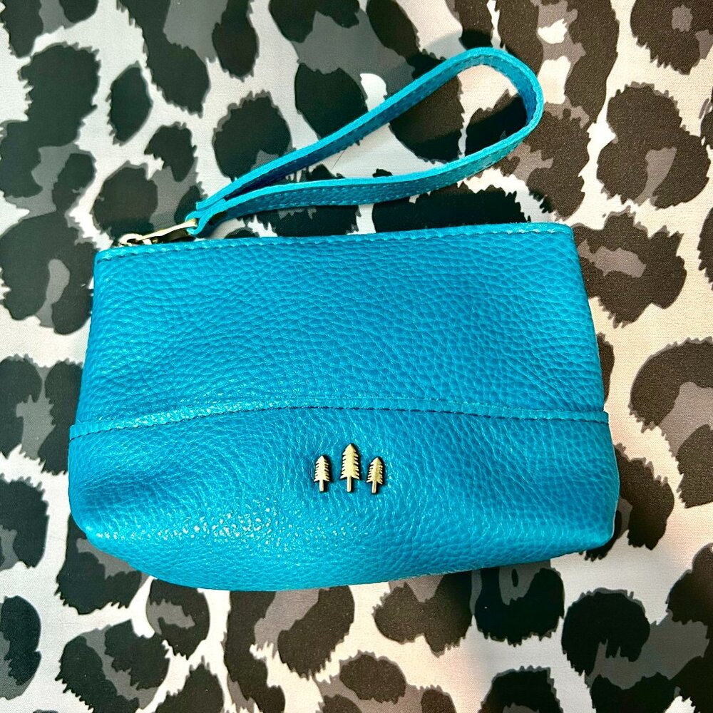 Portland Leather Goods Medium Chelsea Pouch in Aquarius Blue BNWOT